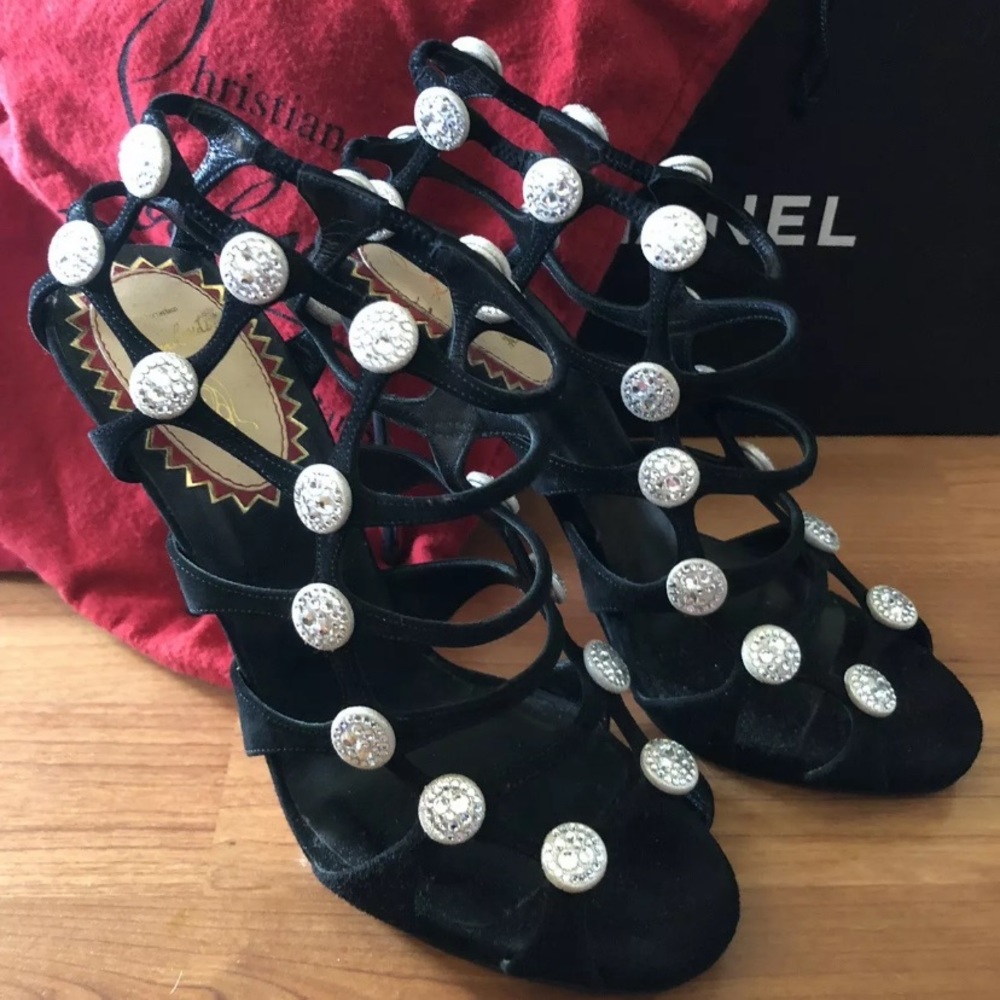 Limited Christian Louboutin crystal heels 40 - Picture 3 of 8